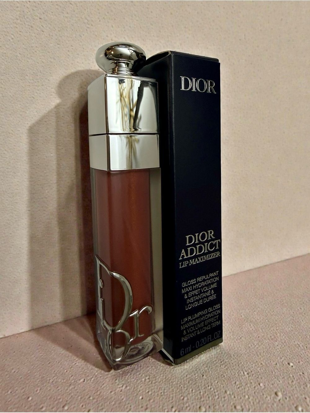 DIOR WOMEN ADDICT LIP MAXIMIZER 012 ROSEWOOD PLUMPING GLOSS NUDE